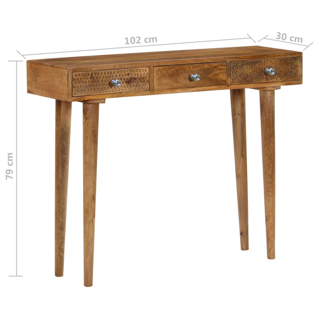 Konsollbord heltre mango 102x30x79 cm