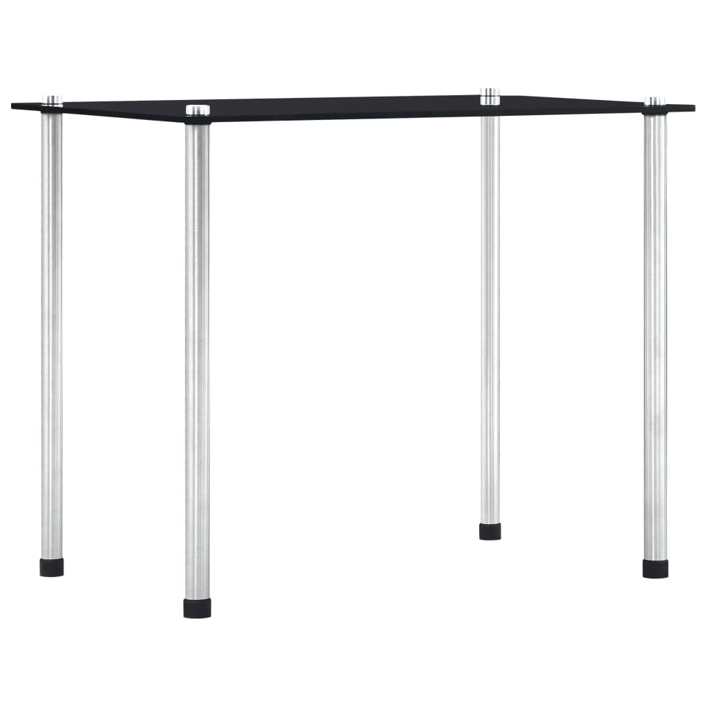 Stablebord 3 stk svart herdet glass