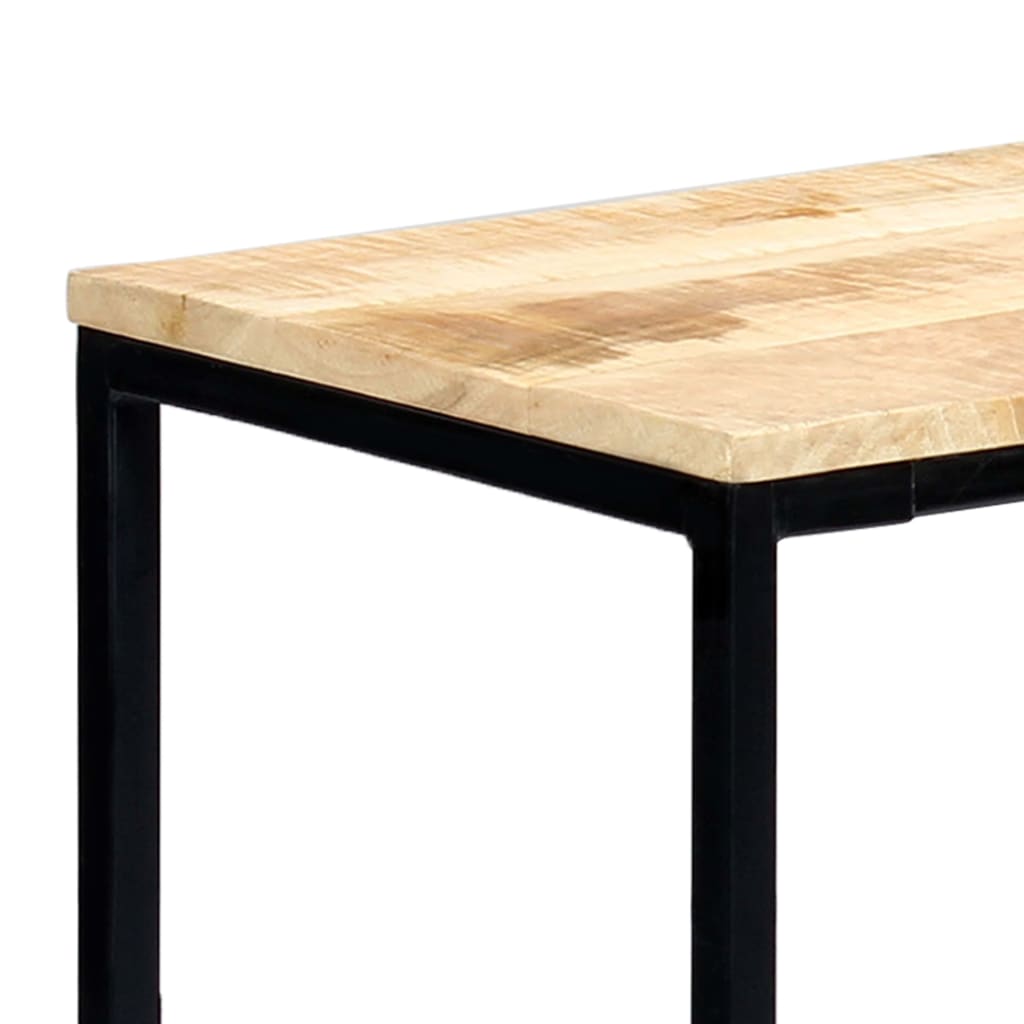 Konsollbord 140x35x76 cm grov heltre mango