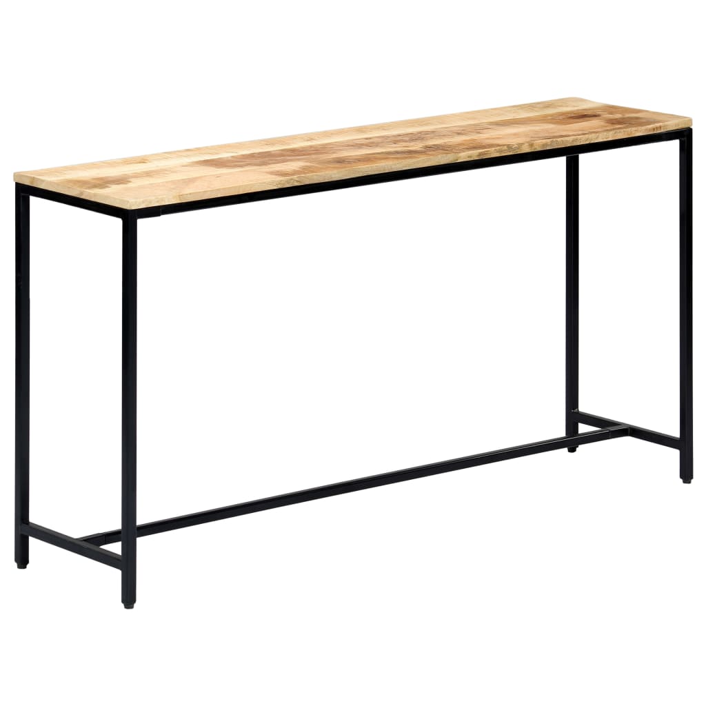 Konsollbord 140x35x76 cm grov heltre mango