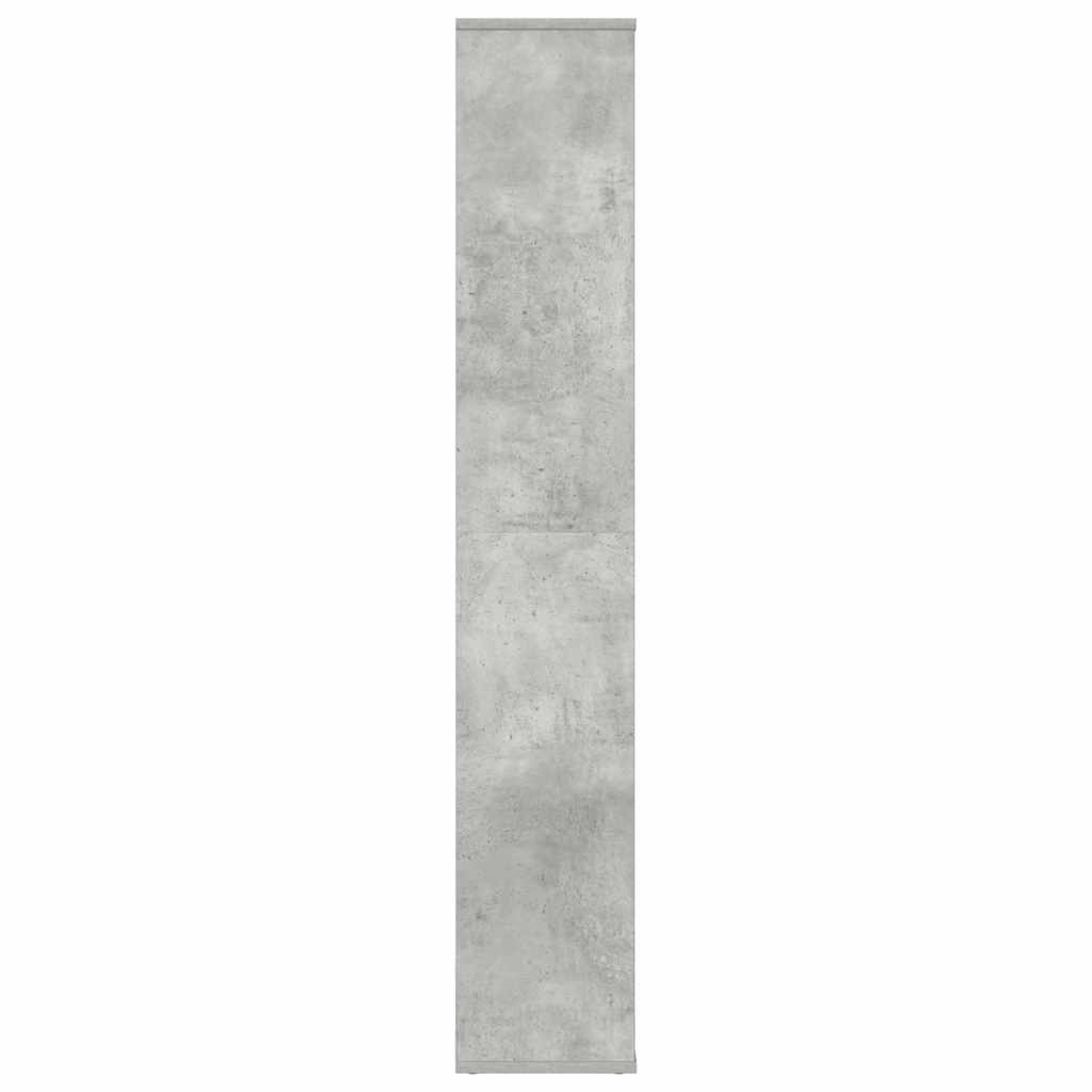 Bokhylle/Romdeler betonggrå 100x24x140 cm konstruert tre