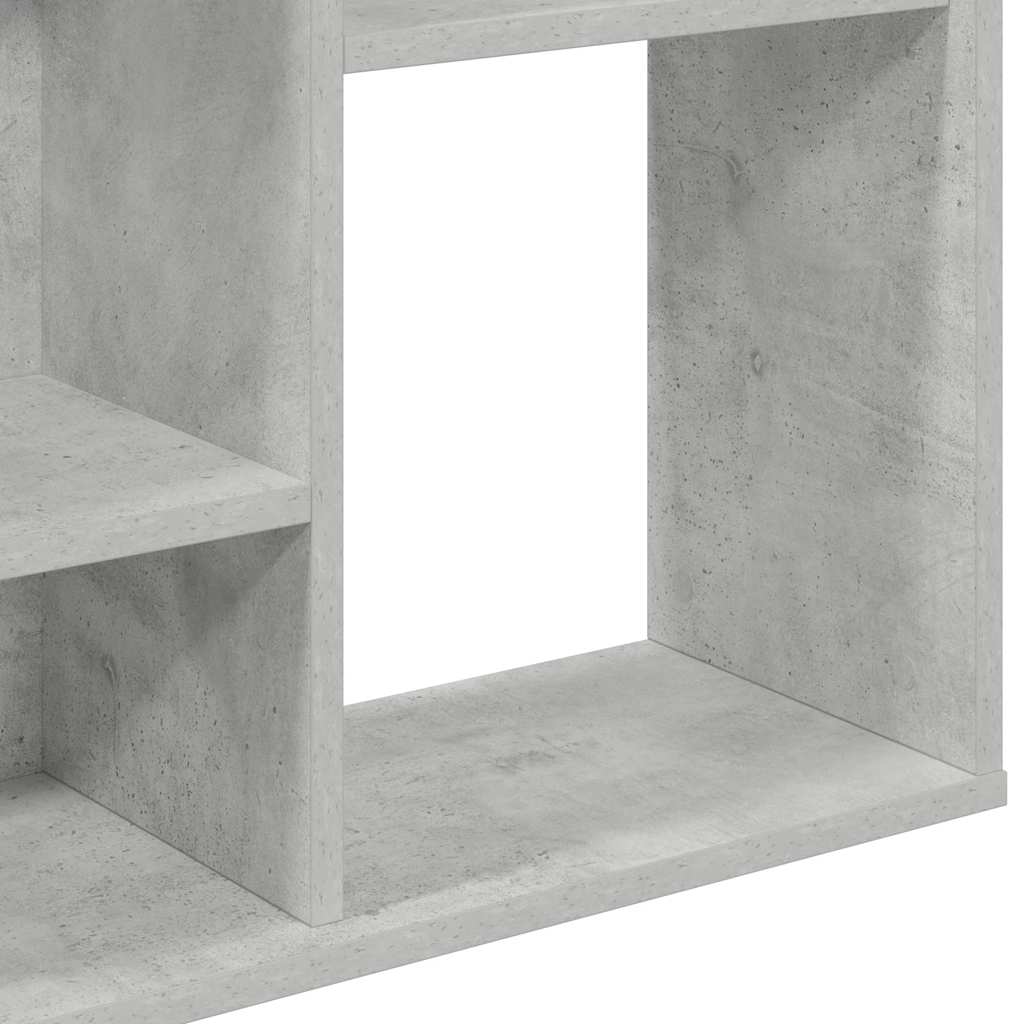 Bokhylle/Romdeler betonggrå 100x24x140 cm konstruert tre