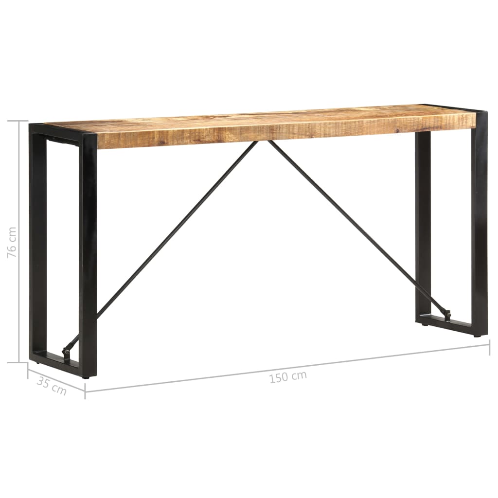 Konsollbord 150x35x76 cm heltre mango