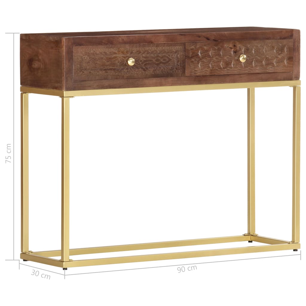 Konsollbord 90x30x75 cm heltre mango