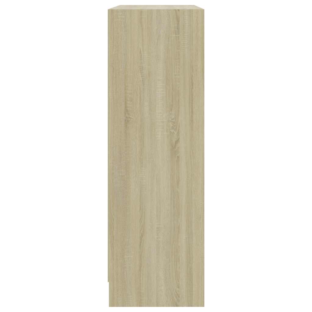 Bokhylle sonoma eik 80x24x75 cm konstruert tre