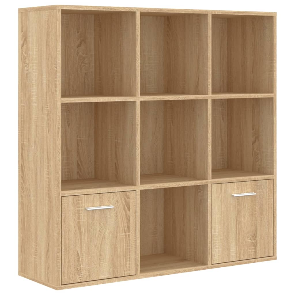 Bokhylle sonoma eik 98x30x98 cm konstruert tre