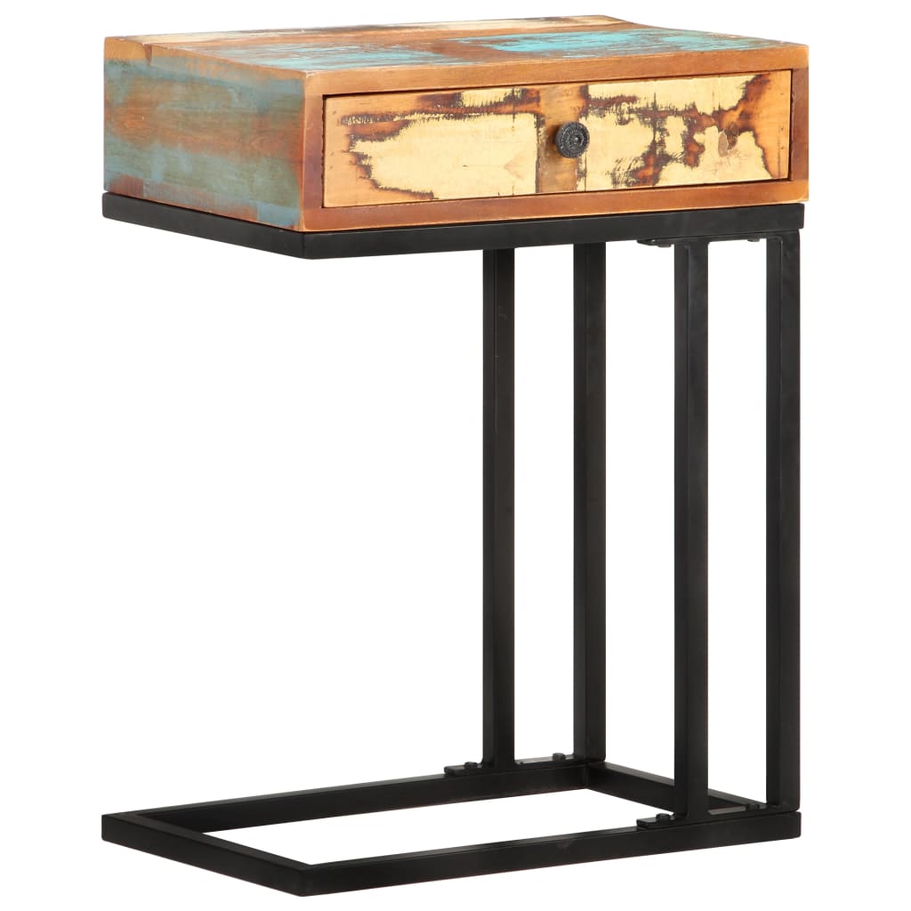 U-formet sidebord 45x30x61 cm gjenvunnet heltre