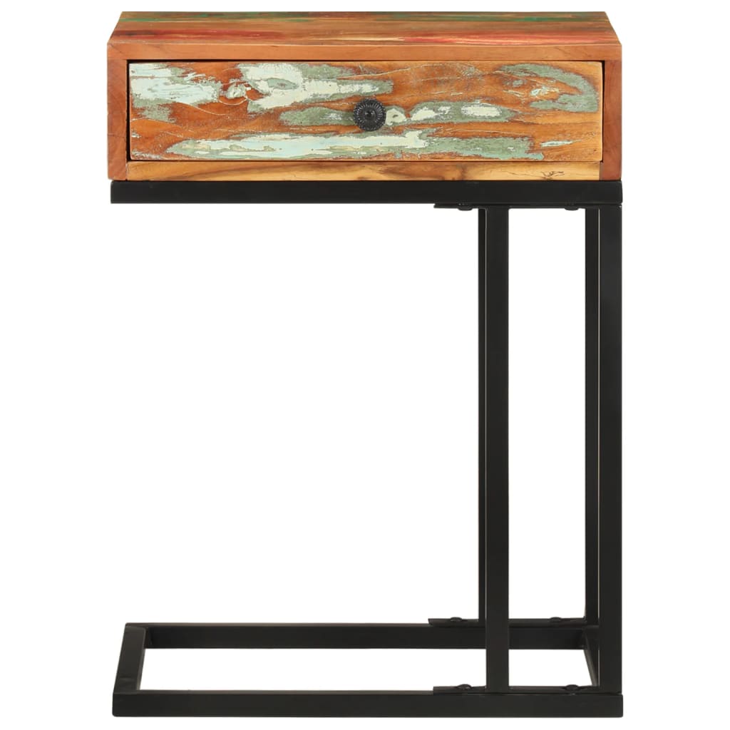 U-formet sidebord 45x30x61 cm gjenvunnet heltre