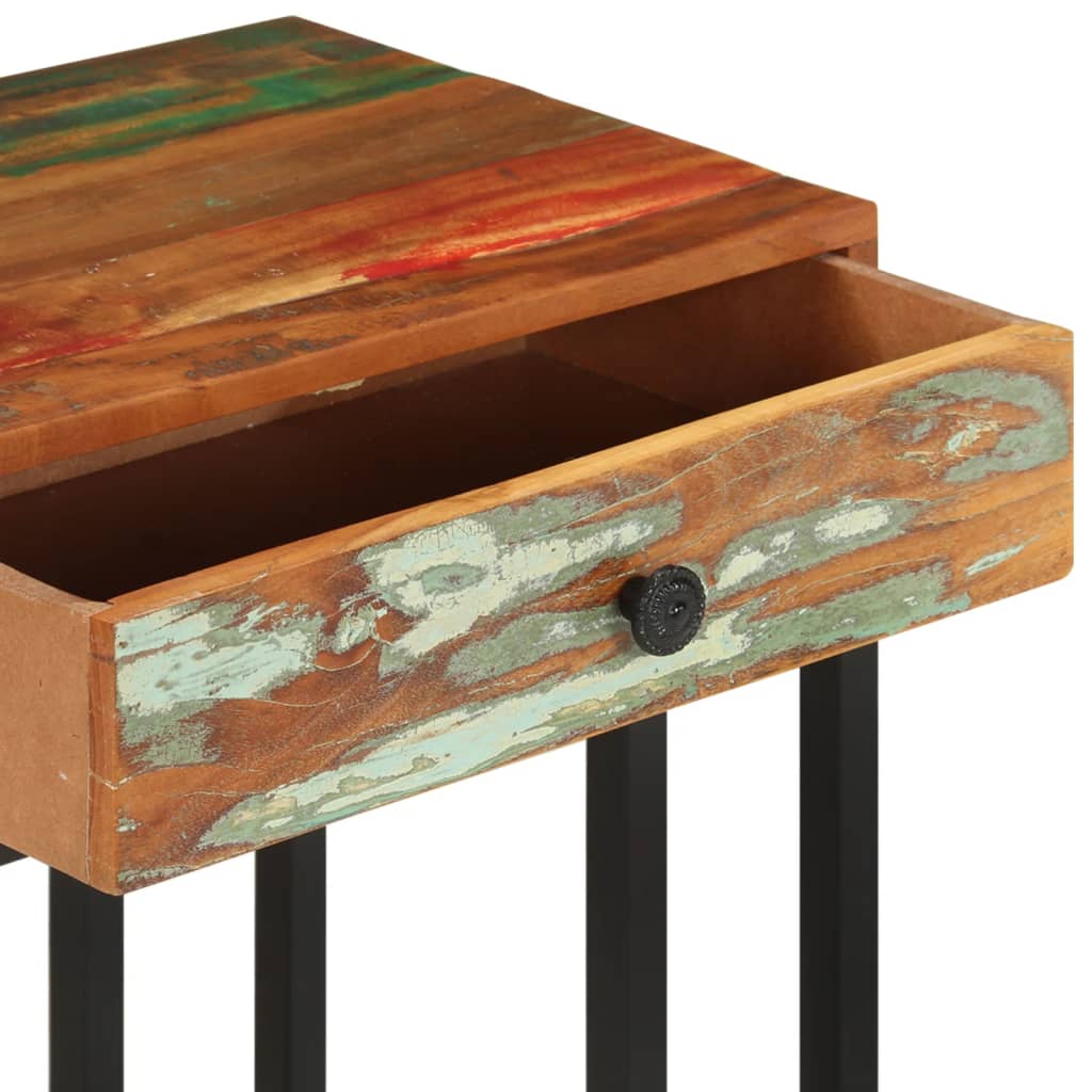U-formet sidebord 45x30x61 cm gjenvunnet heltre