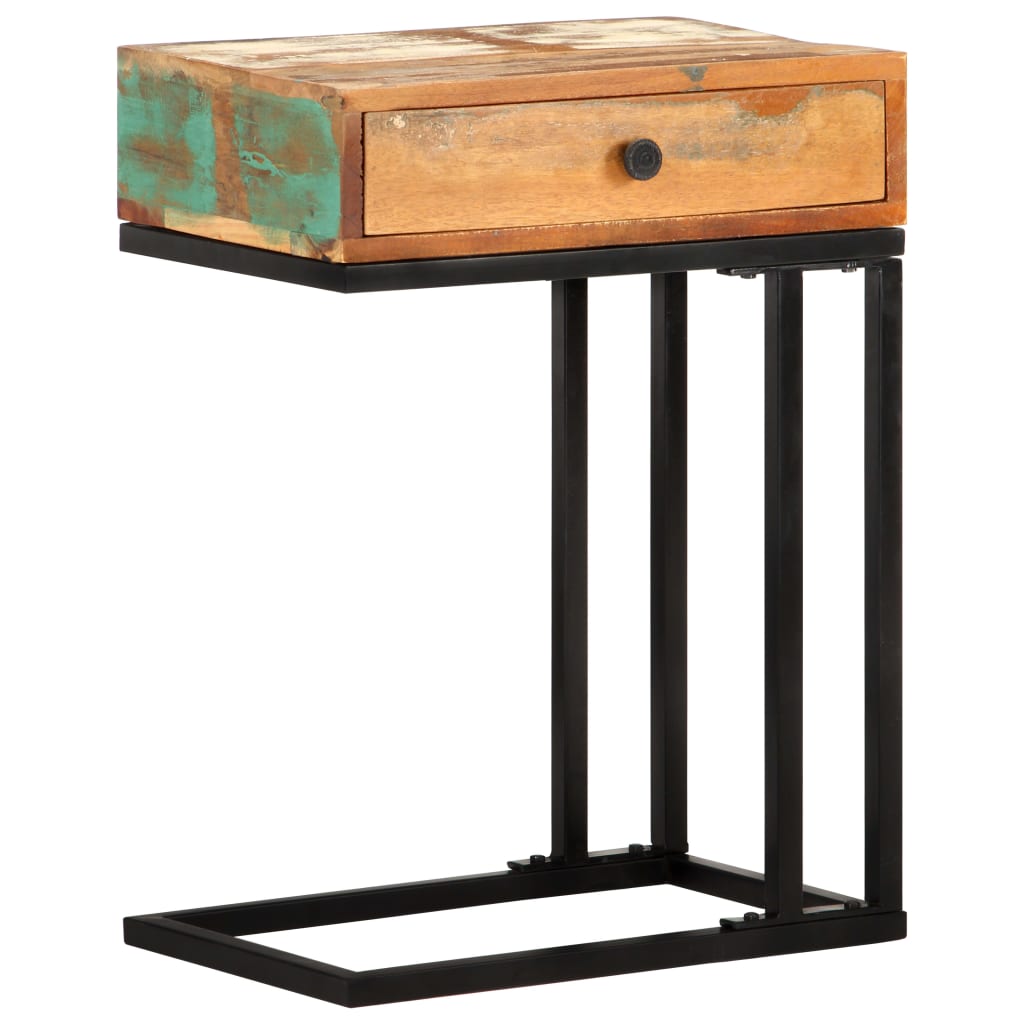 U-formet sidebord 45x30x61 cm gjenvunnet heltre