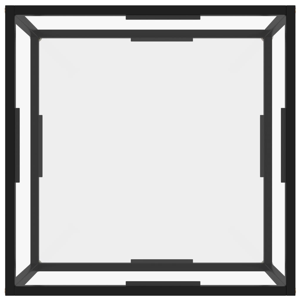 Salongbord gjennomsiktig 60x60x35 cm herdet glass