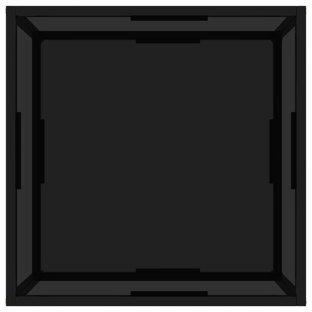 Salongbord svart 60x60x35 cm herdet glass