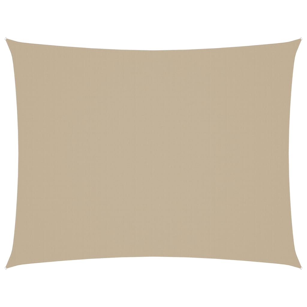 Solseil oxfordstoff rektangulær 3x4 m beige