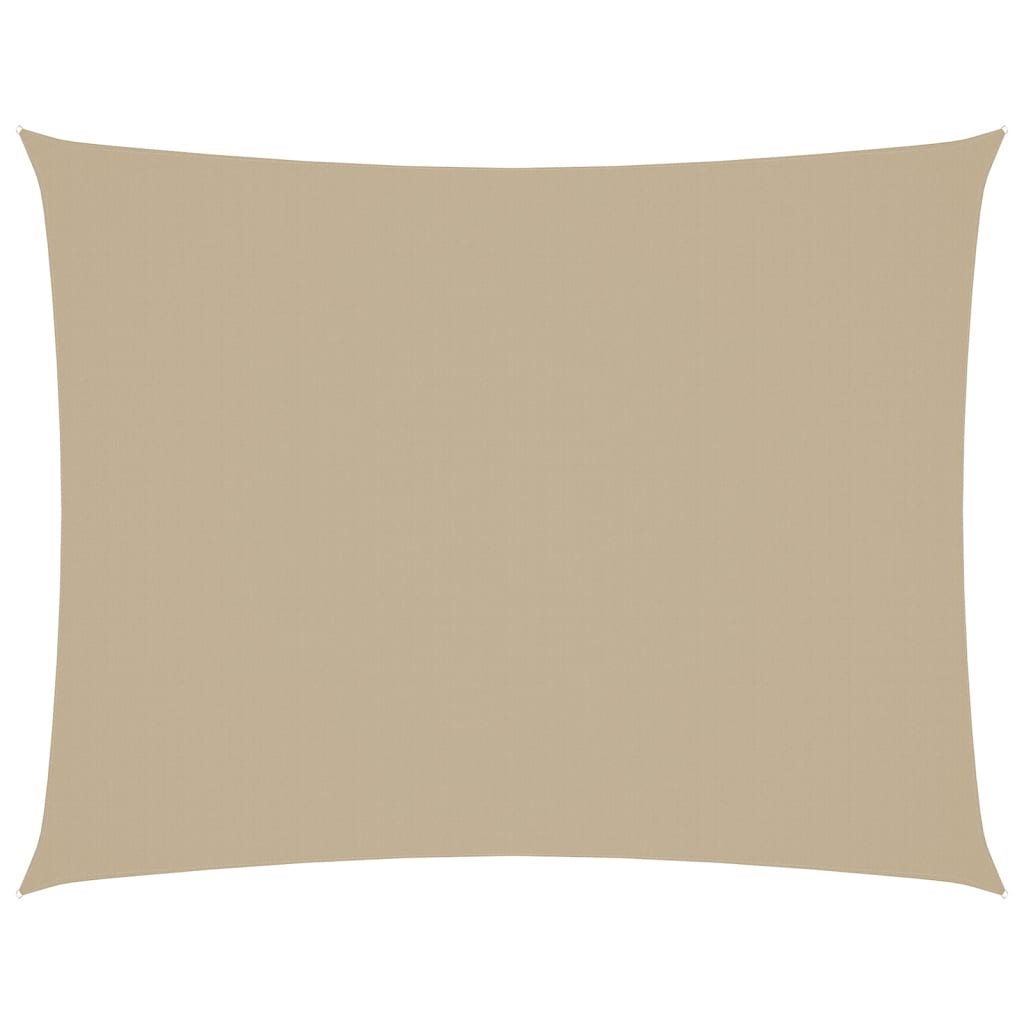 Solseil oxfordstoff rektangulær 3x6 m beige