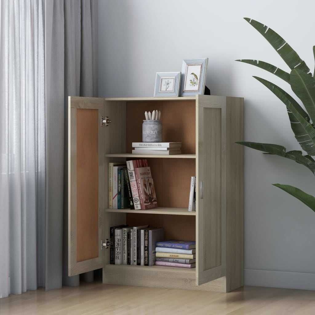 Bokhylle sonoma eik 82,5x30,5x115 cm konstruert tre