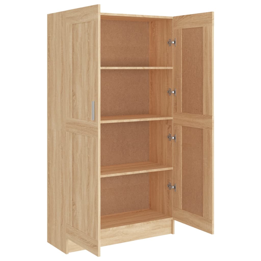 Bokhylle sonoma eik 82,5x30,5x150 cm konstruert tre