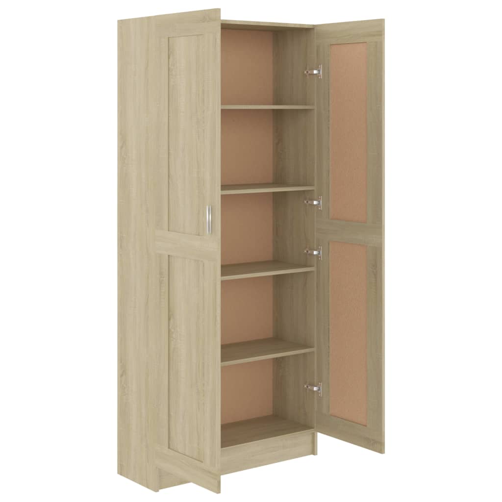 Bokhylle sonoma eik 82,5x30,5x185,5 cm konstruert tre