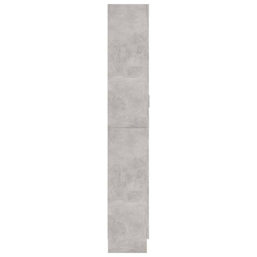 Vitrine betonggrå 82,5x30,5x185,5 cm konstruert tre