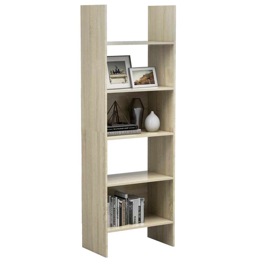 Bokhylle sonoma eik 60x35x180 cm konstruert tre