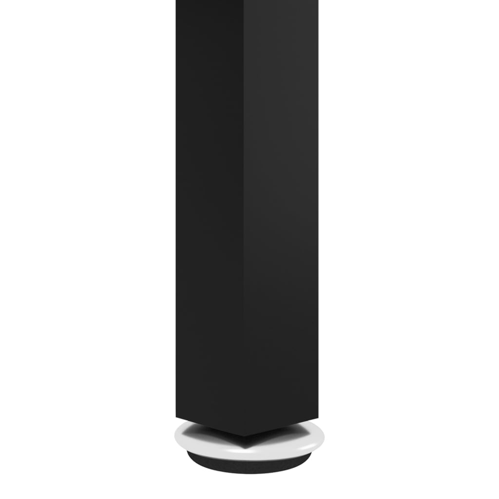 Tebord svart og gjennomsiktig 70 cm herdet glass