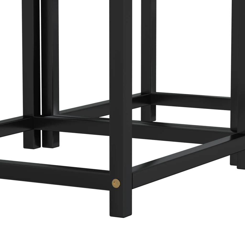 Tebord 2 stk MDF svart og gul