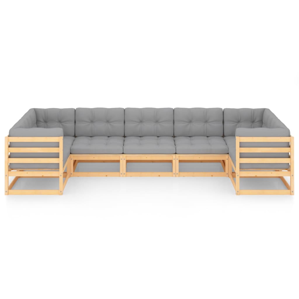 Hagesofagruppe med puter 7 deler heltre furu