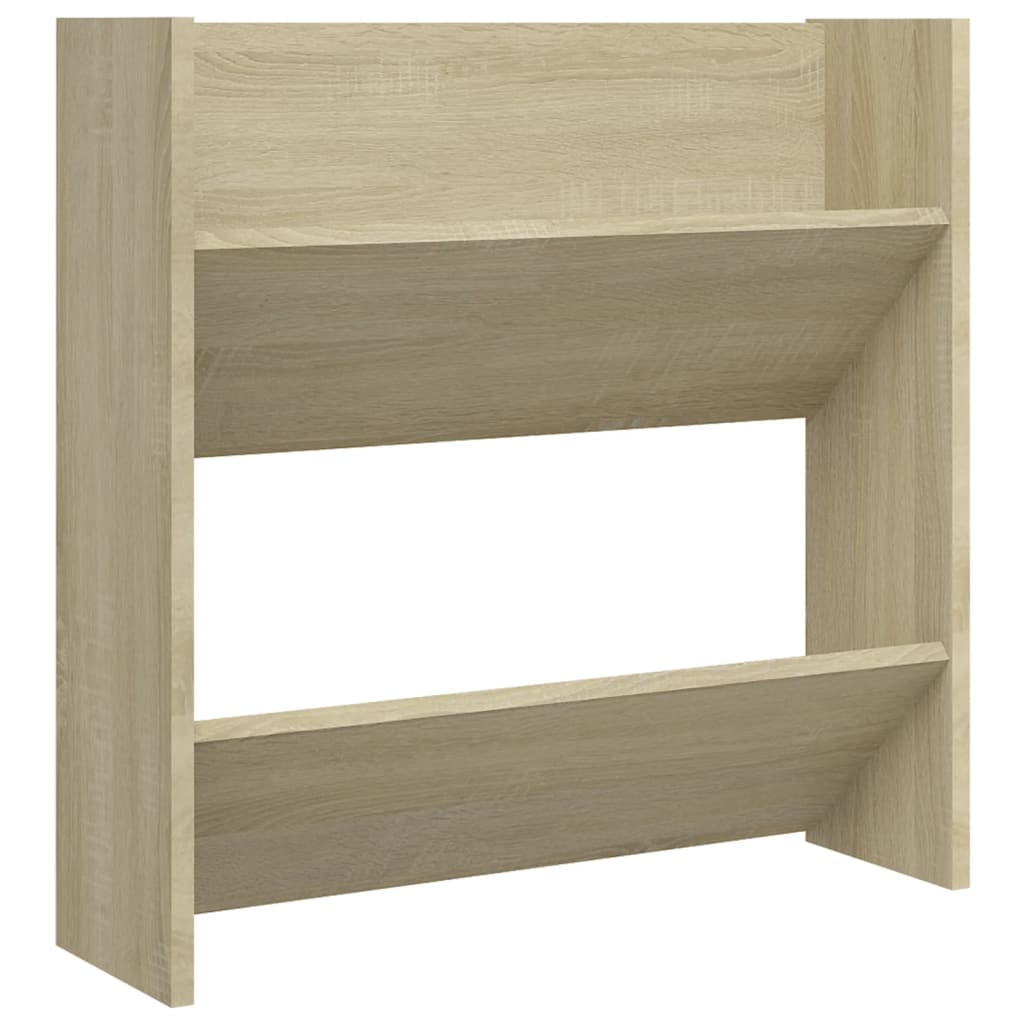 Veggskoskap 2 stk sonoma eik 60x18x60 cm sponplater