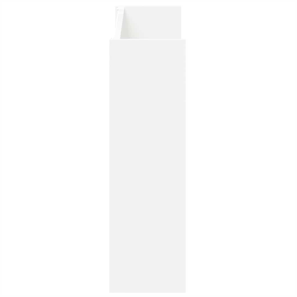 Veggskoskap 2 stk 80x18x60 cm hvit sponplate