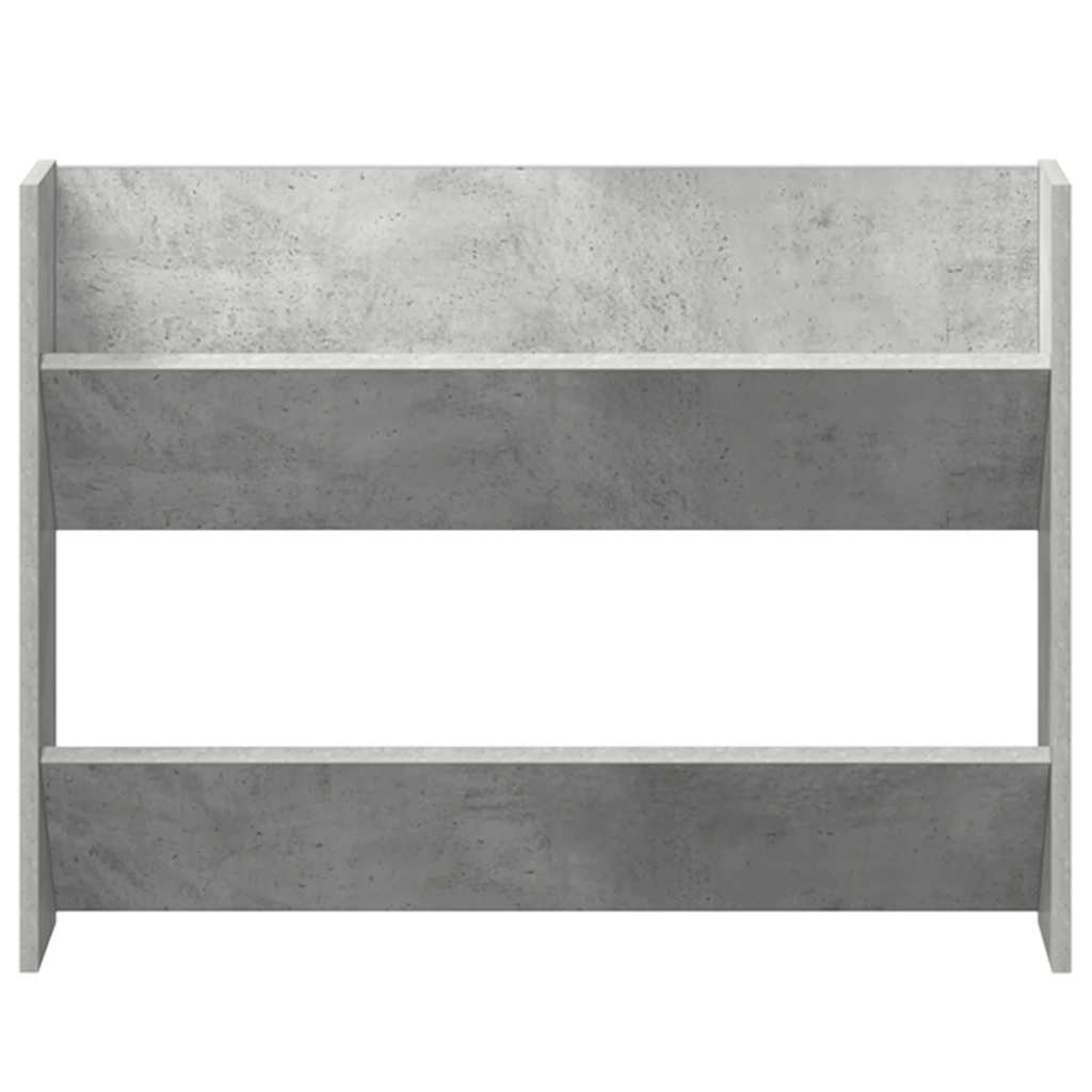 Veggskoskap 2 stk betonggrå 80x18x60 cm sponplate