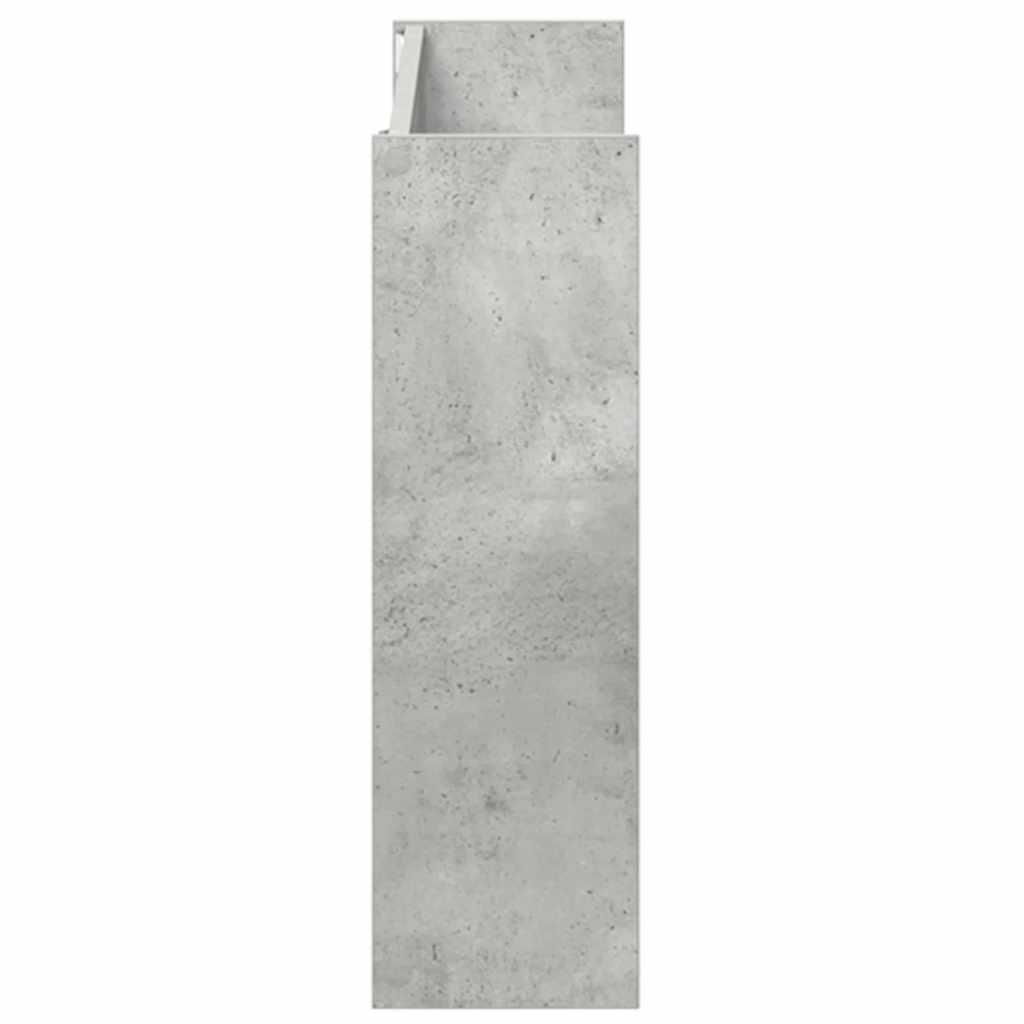 Veggskoskap 2 stk betonggrå 80x18x60 cm sponplate