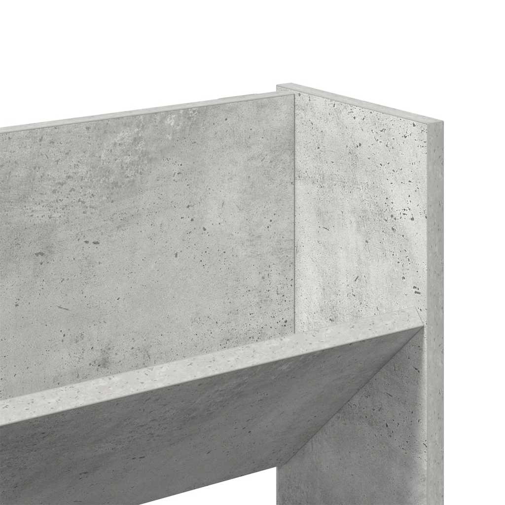 Veggskoskap 2 stk betonggrå 80x18x60 cm sponplate