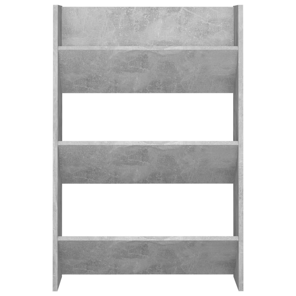 Veggskoskap 2 stk betonggrå 60x18x90 cm sponplater