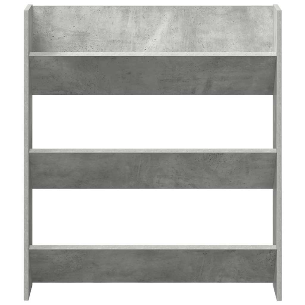 Veggskoskap betonggrå 80x18x90 cm sponplater