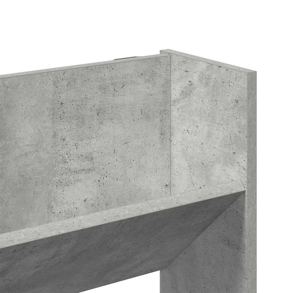 Veggskoskap betonggrå 80x18x90 cm sponplater