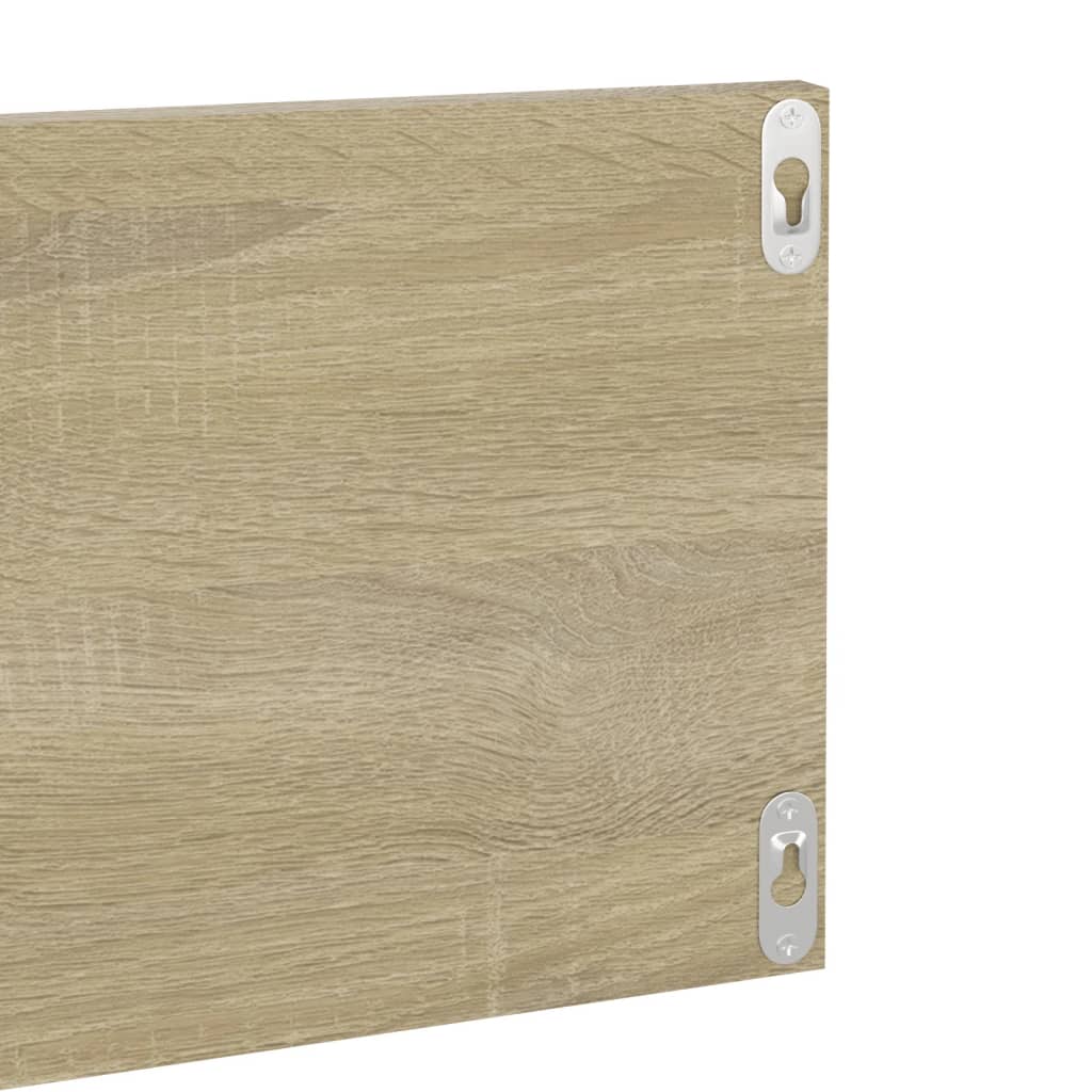 Vegghyller 2 stk sonoma eik 80x11,5x18 cm konstruert tre