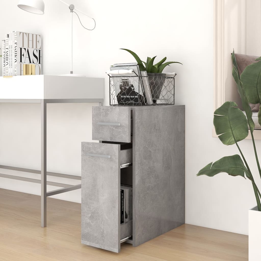 Apotekskap betonggrå 20x45,5x60 cm konstruert tre