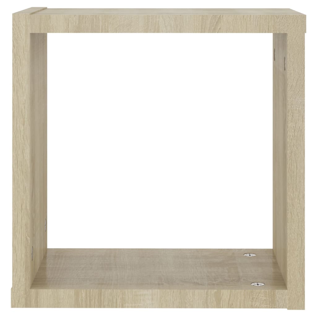 Vegghyller kubeformet 2 stk sonoma eik 30x15x30 cm