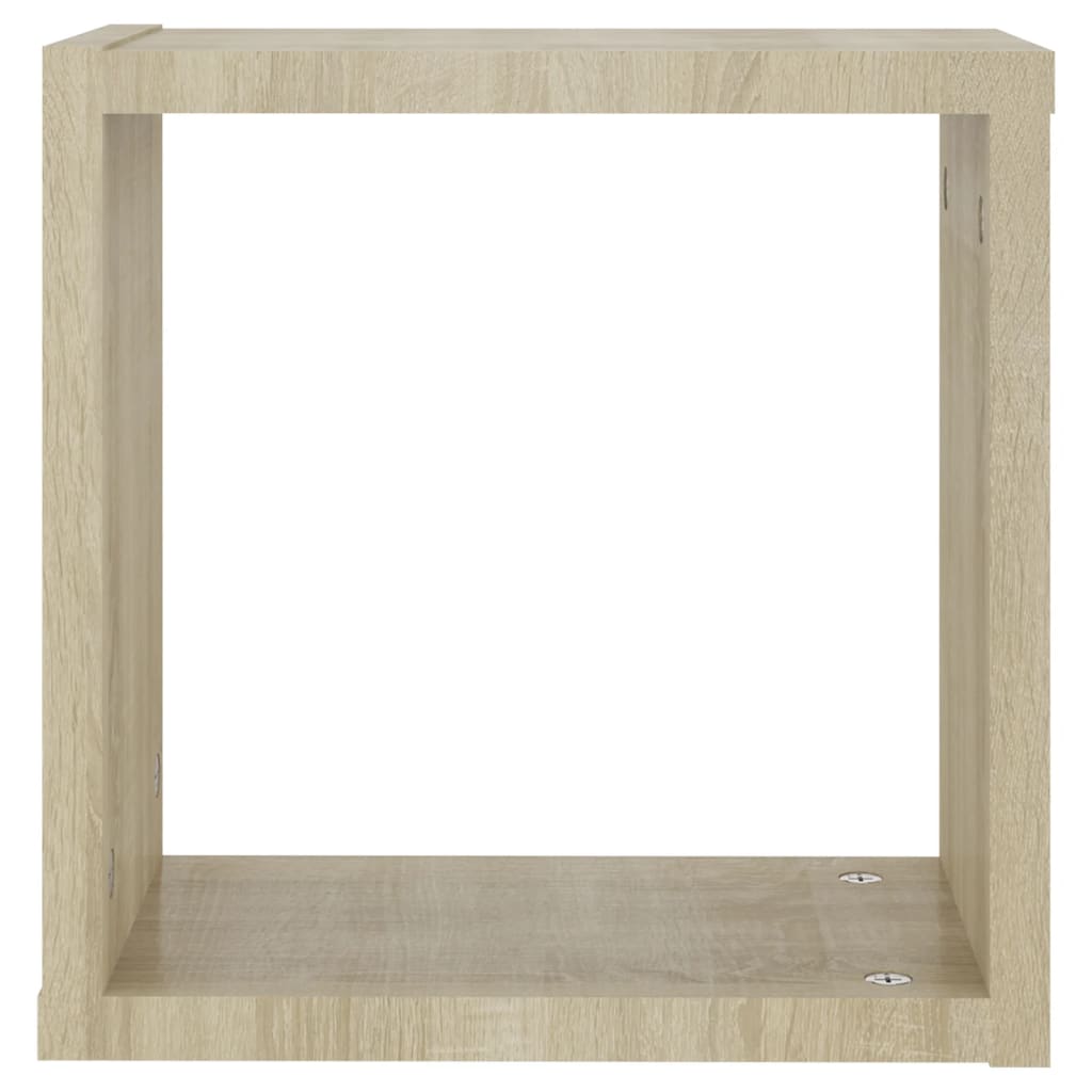 Vegghyller kubeformet 4 stk sonoma eik 30x15x30 cm