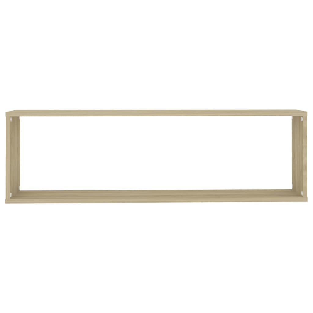 Vegghyller kubeformet 2 stk sonoma eik 100x15x30 cm sponplate