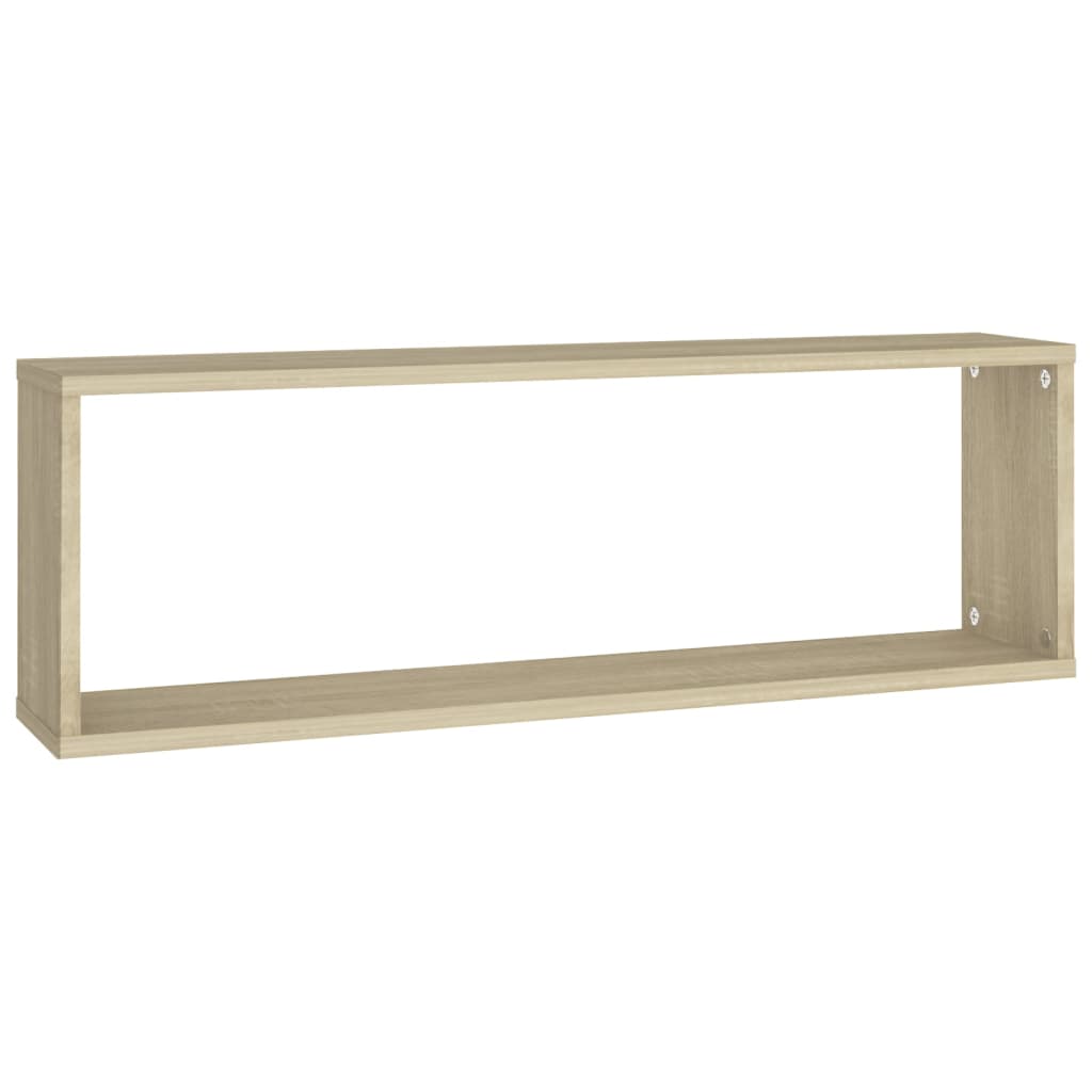 Vegghyller kubeformet 4 stk sonoma eik 80x15x26,5 cm sponplate