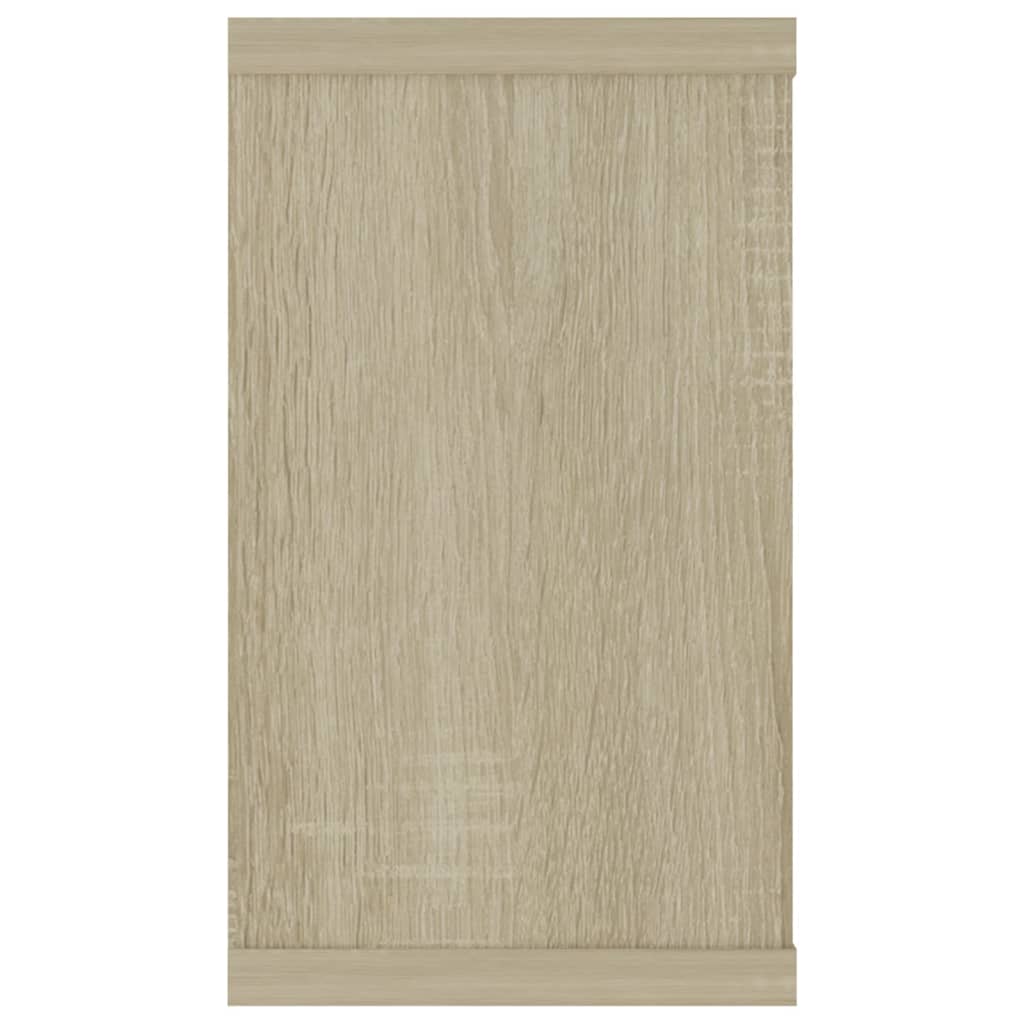 Vegghyller kubeformet 4 stk sonoma eik 80x15x26,5 cm sponplate
