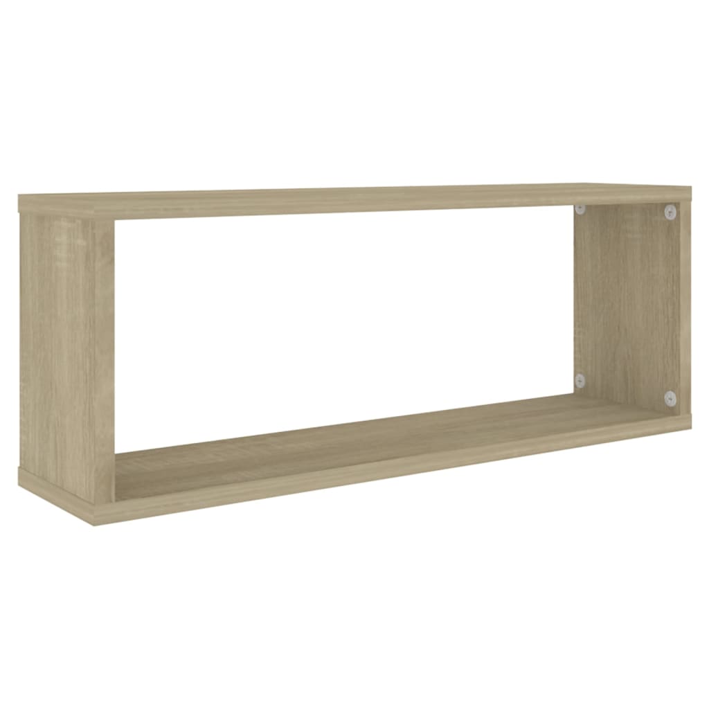Vegghyller kubeformet 4 stk sonoma eik 60x15x23 cm sponplate