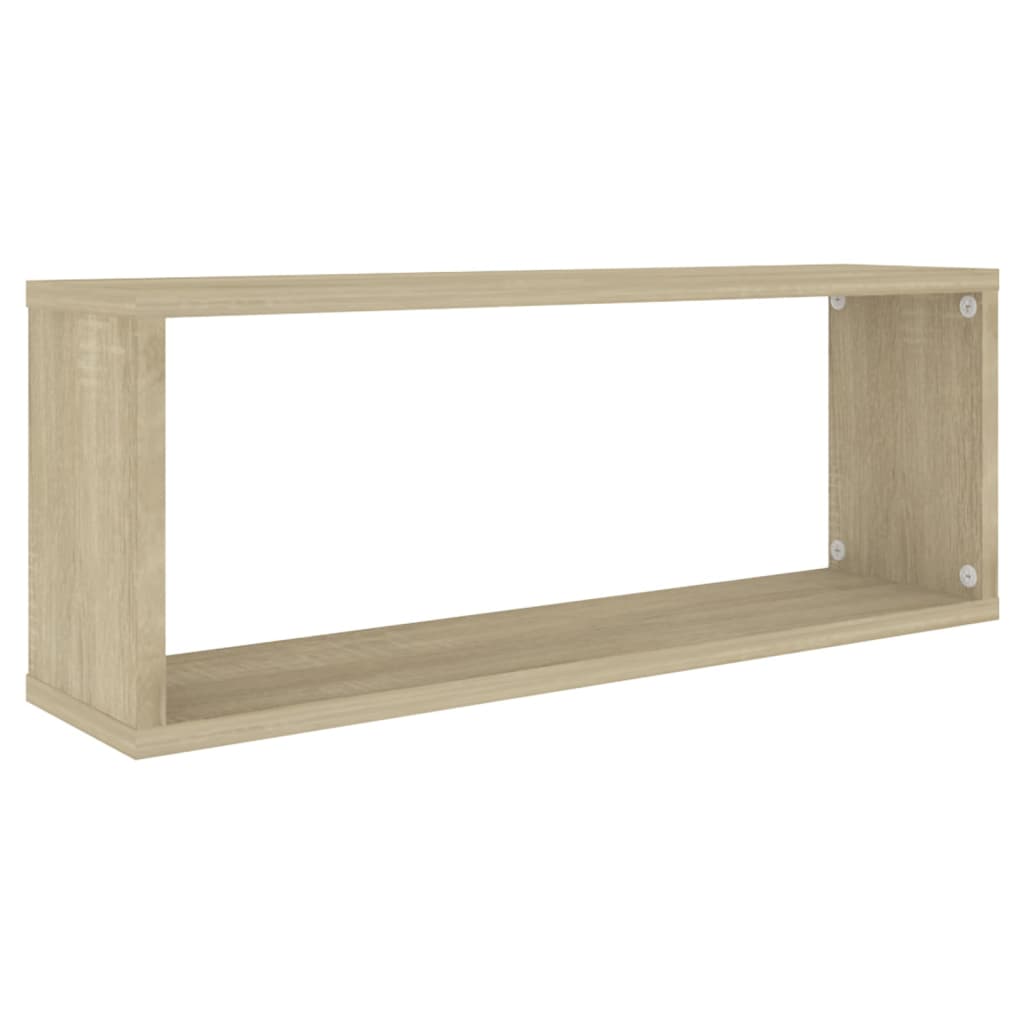 Vegghyller kubeformet 6 stk sonoma eik 60x15x23 cm sponplate