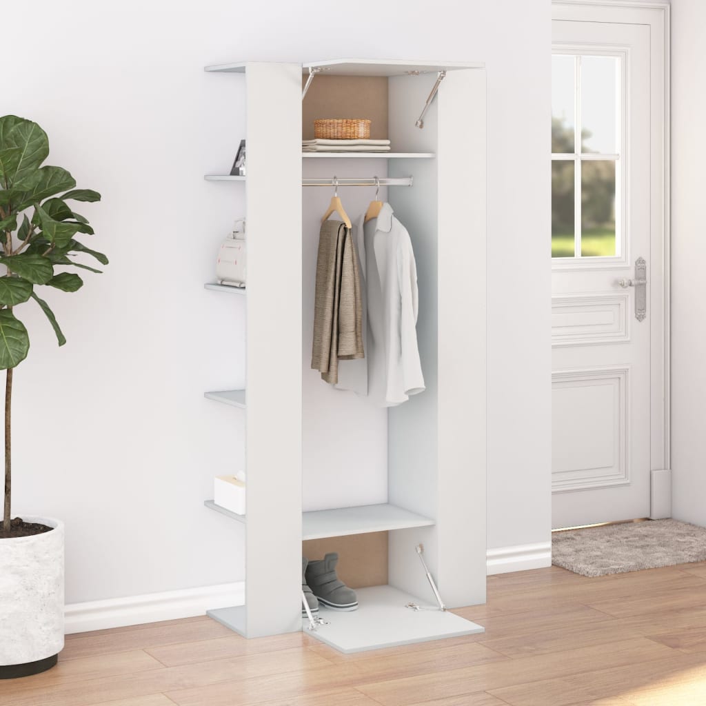 Gangskap hvit 97,5x37x99 cm konstruert tre