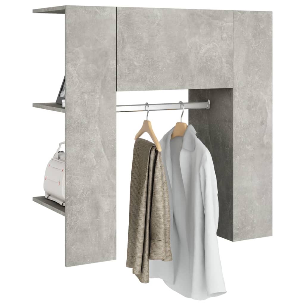 Gangskap betonggrå 97,5x37x99 cm konstruert tre