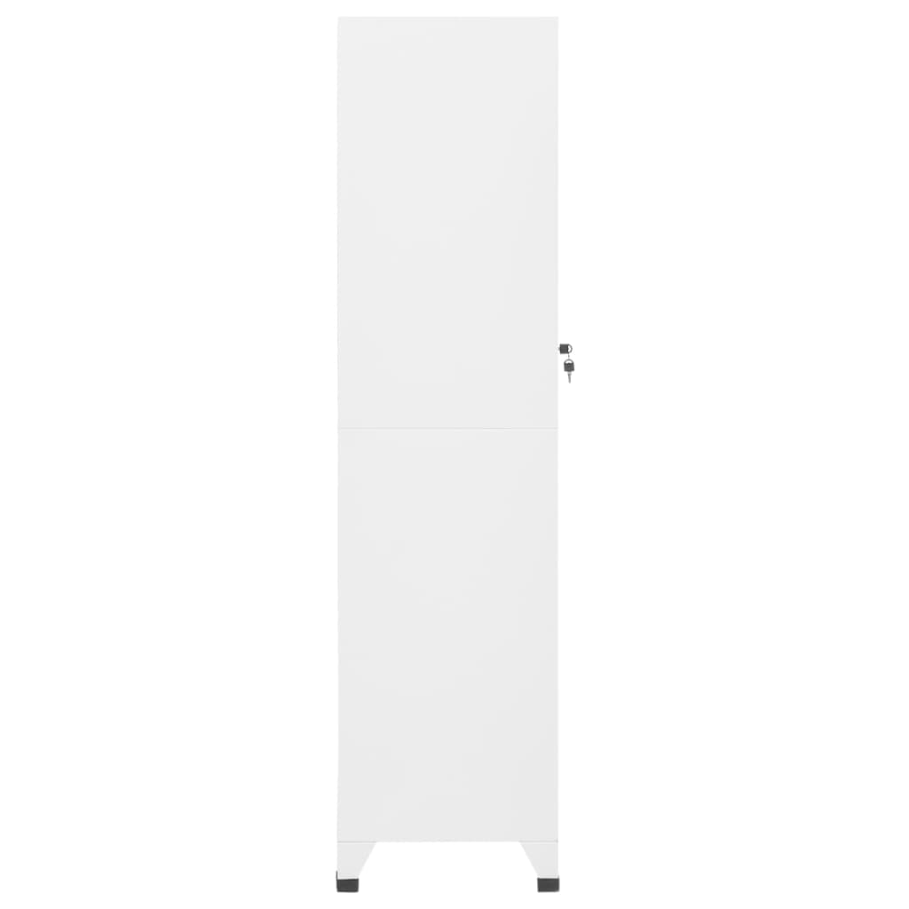 Arkivskap hvit 38x45x180 cm stål