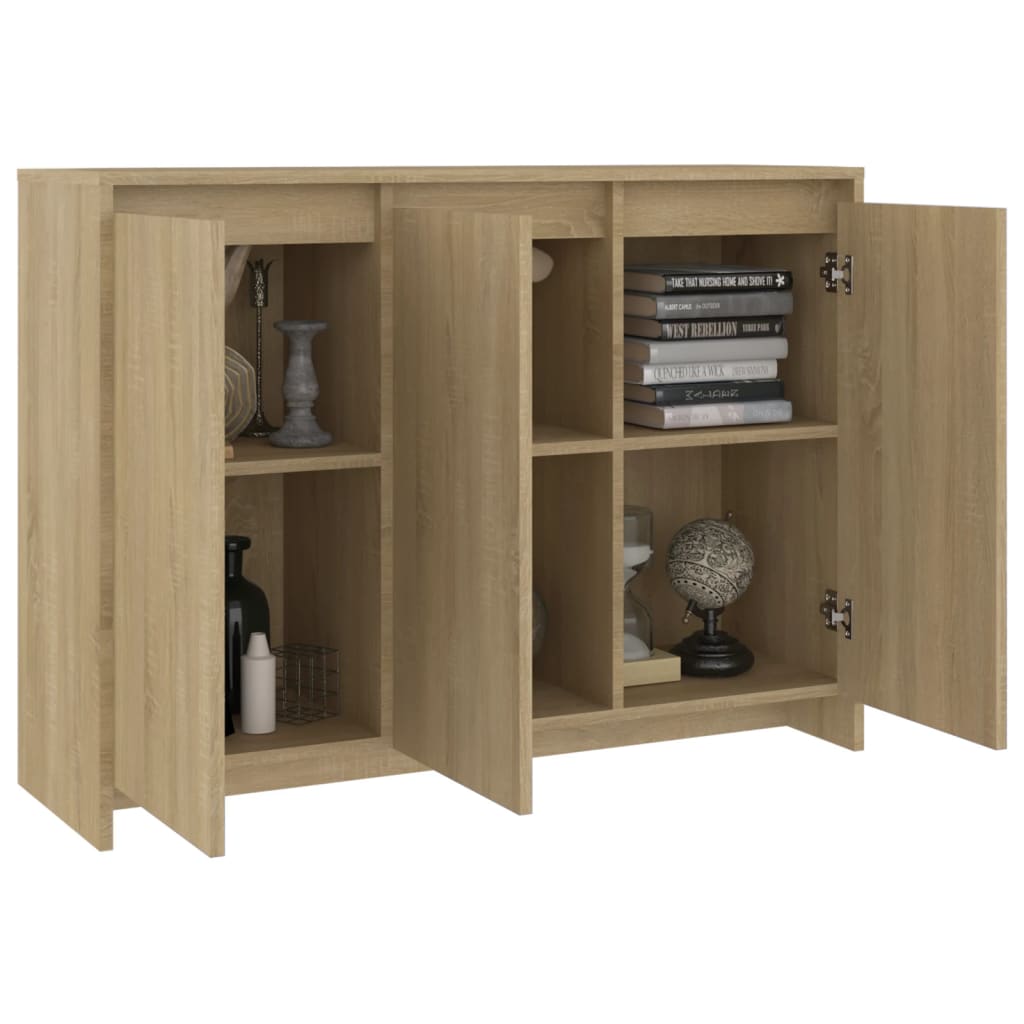 Skjenk sonoma eik 102x33x75 cm konstruert tre
