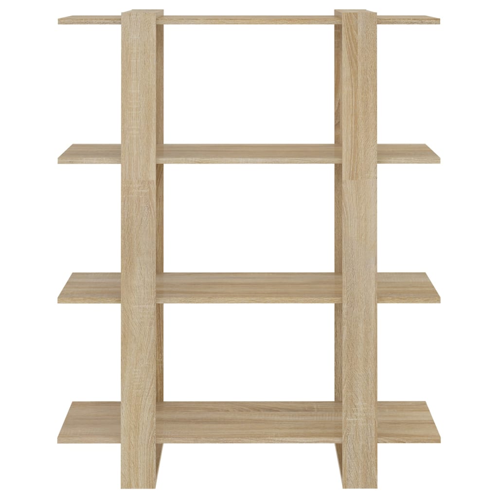 Bokhylle/romdeler sonoma eik 100x30x123,5 cm
