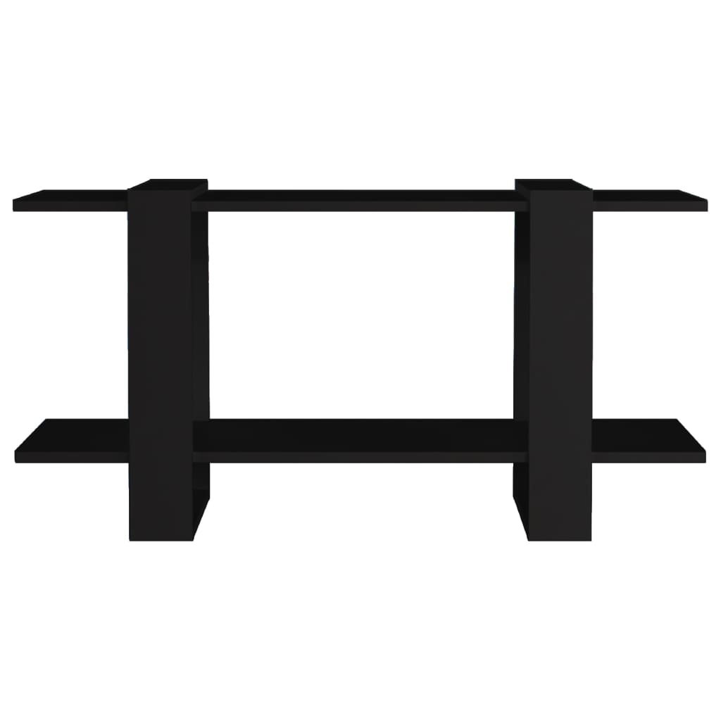 Bokhylle svart 100x30x51 cm konstruert tre