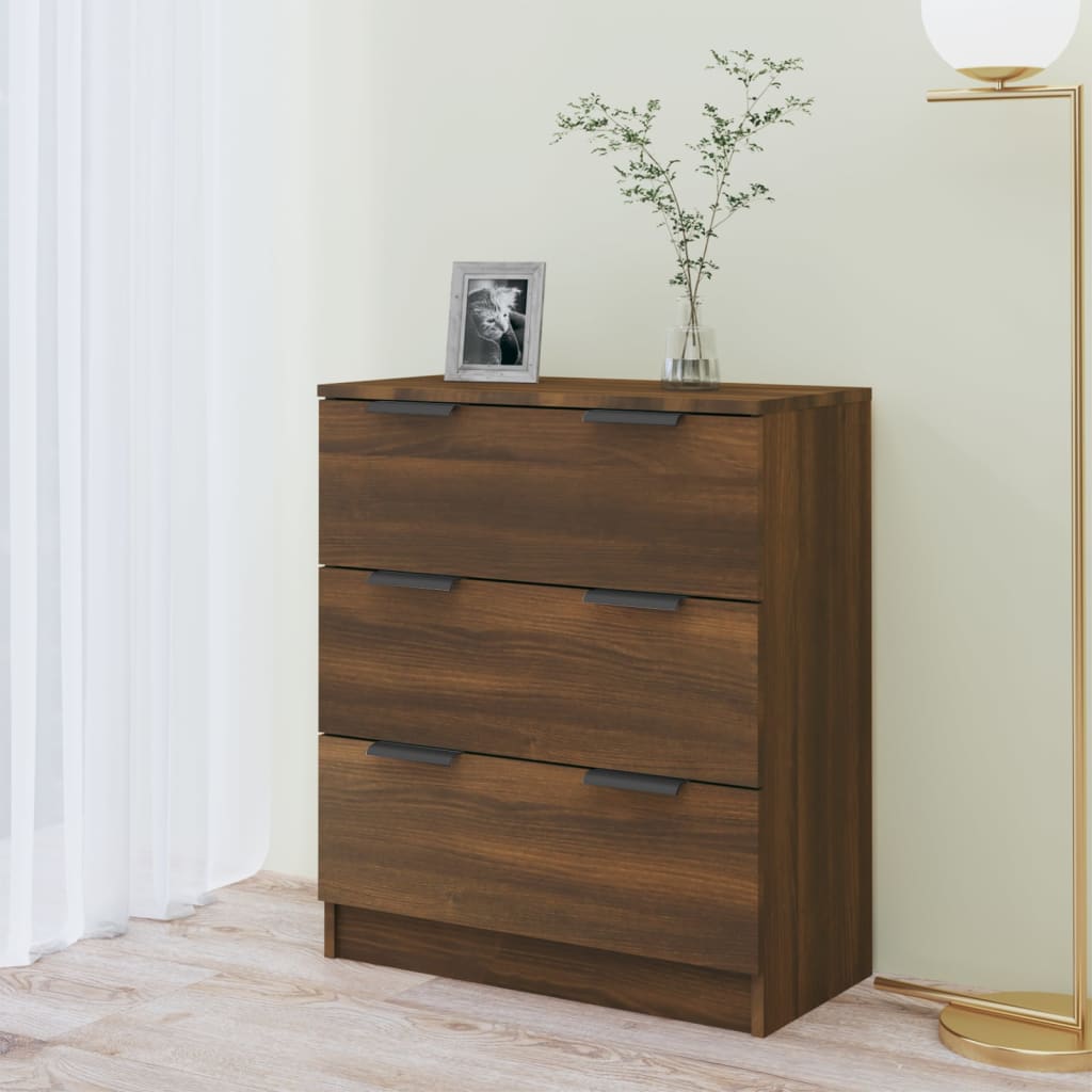 Skjenk brun eik 60x30x70 cm konstruert tre